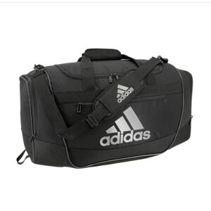 Adidas Defender IV Small Unisex Duffel Bag Black With White Logo New
